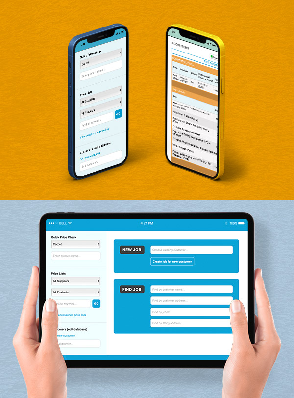 Carpet Price on tablet and mobile
